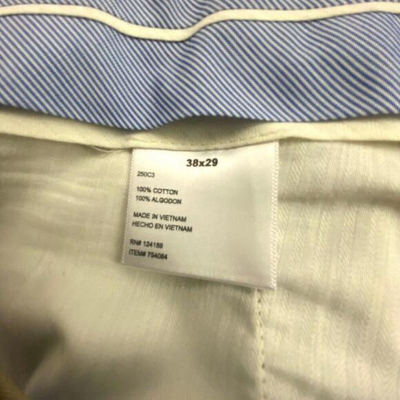 Kirkland Straight Leg Men's size 38x29 Medium Wash Khaki Chino Pants - Picture 5 of 5